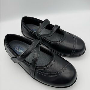 Orthofeet Celina 865 Mary Jane Black Leather Size 8.5 Wide D – Excellent